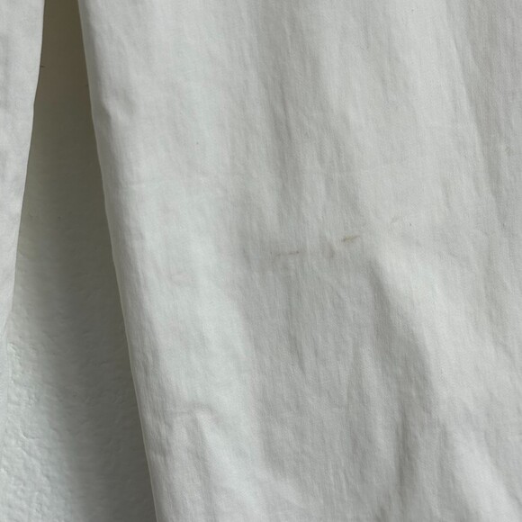 Giorgio Armani Cream Straight Leg Trousers Cotton Blend Minimalist Quiet Luxury - Picture 2 of 7